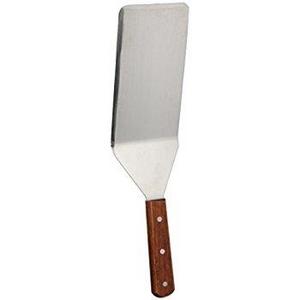 5 x 4-Inch Stainless Steel Turner with Wooden Handle by Tezzorio