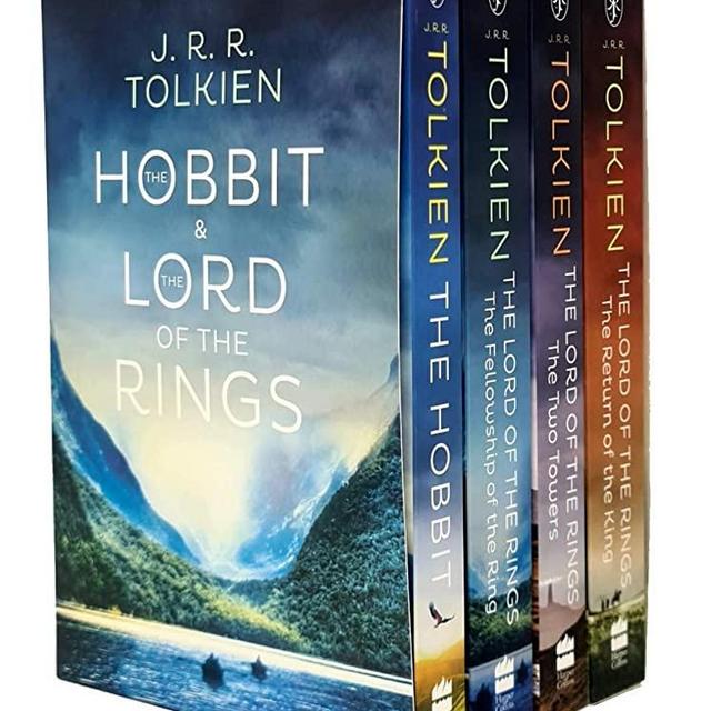The Hobbit & The Lord of the Rings 4 Books Boxed Set By J. R. R. Tolkien (The Hobbit, The Fellowship of the Ring, The Two Towers, The Return of the King)