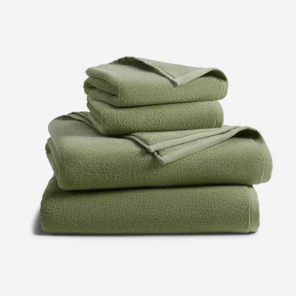 Plush Turkish Cotton Bath Sheet Bundle - color moss