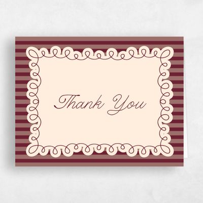 Wine, Red Wedding Thank You - Imogen Landscape