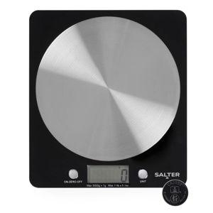 Salter 1036 BKSSDR Digital Kitchen Scale – Cooking & Baking Scales for Food Weight, Stainless Steel Weighing Platform, 5KG Capacity, Tare Function, Large LCD Easy Read Display, Measure Liquids, Black