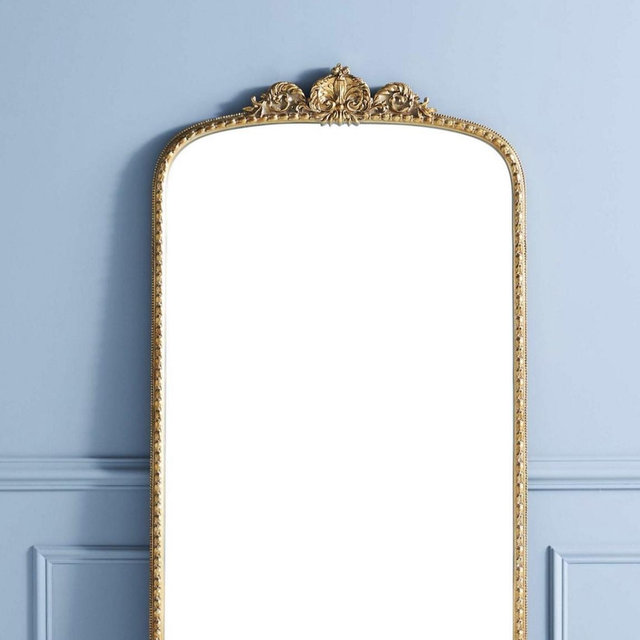 The Gleaming Primrose 6' Floor Mirror - Gold, One Size