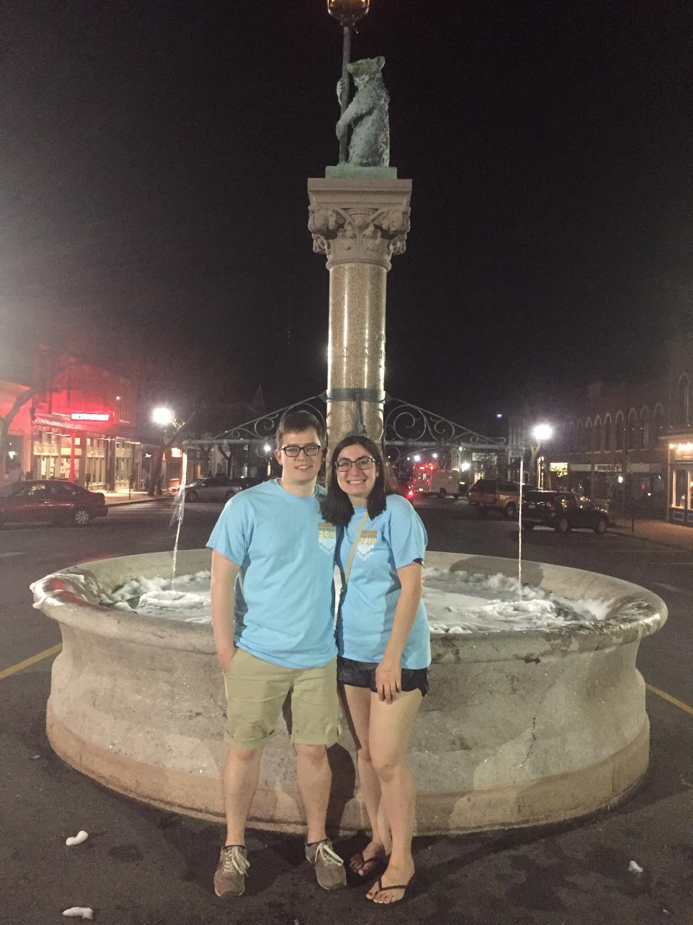 Senior bar crawl on Main Street in Geneseo, May 2018