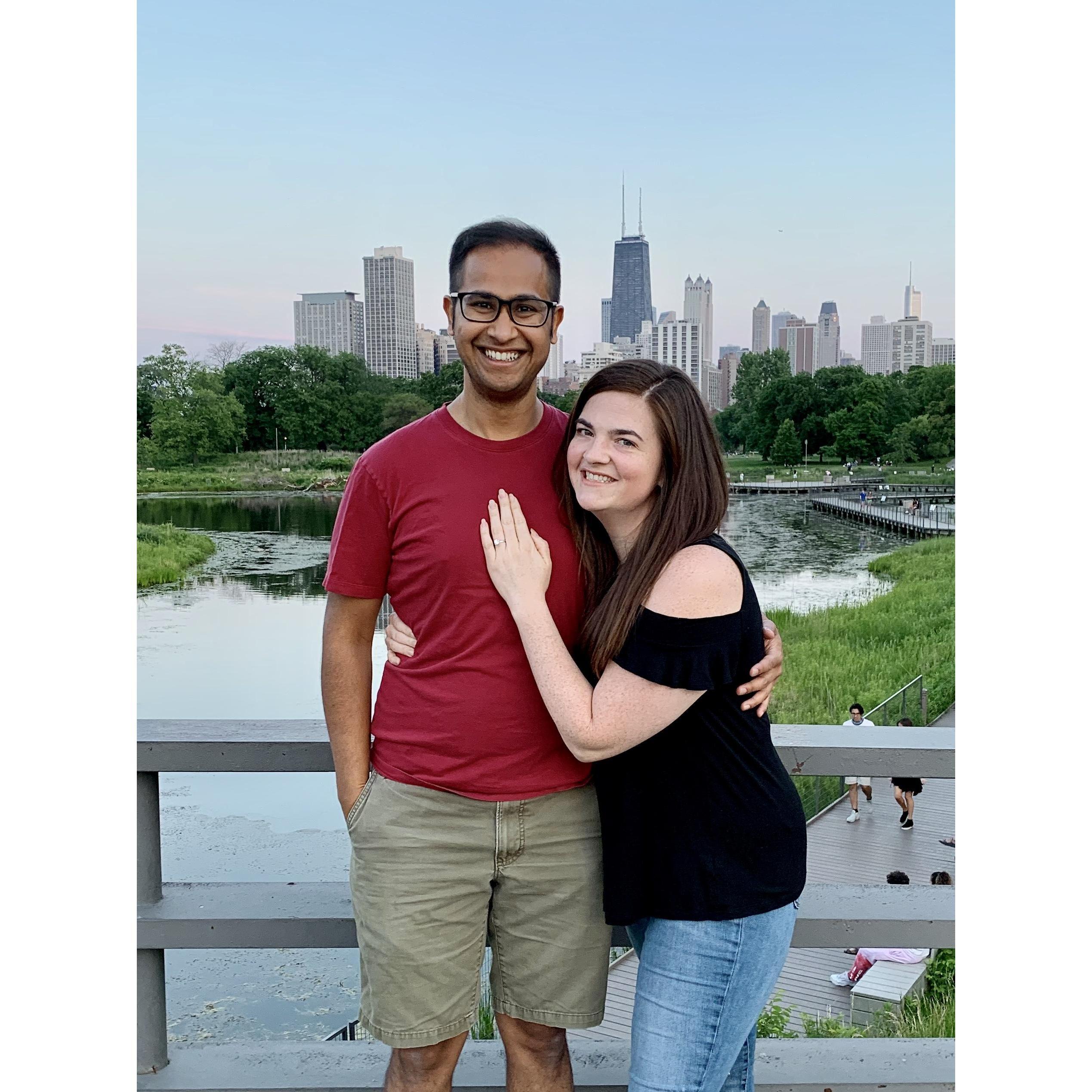 Thanks to the random couple who snapped this photo of us the night we got engaged - June 18, 2020