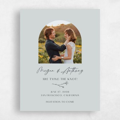 Blue Sage Mist Wedding Save the Date - Rolland Photo