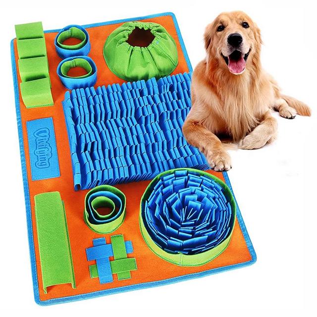 Vivifying Snuffle Mat for Dogs, Interactive Feeding Game for Boredom and Mental Stimulation, Sniff Mat Encourages Natural Foraging Skills and Slow Eating
