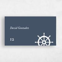 Blue Wedding Place Card - Providence
