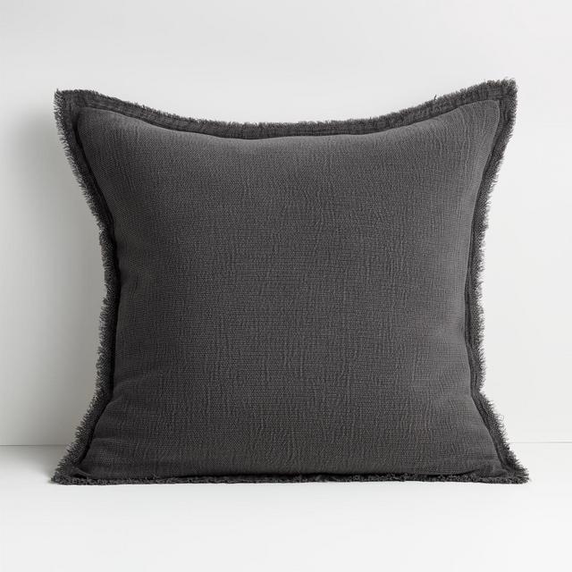 Olind 23" Grey Pillow with Feather-Down Insert