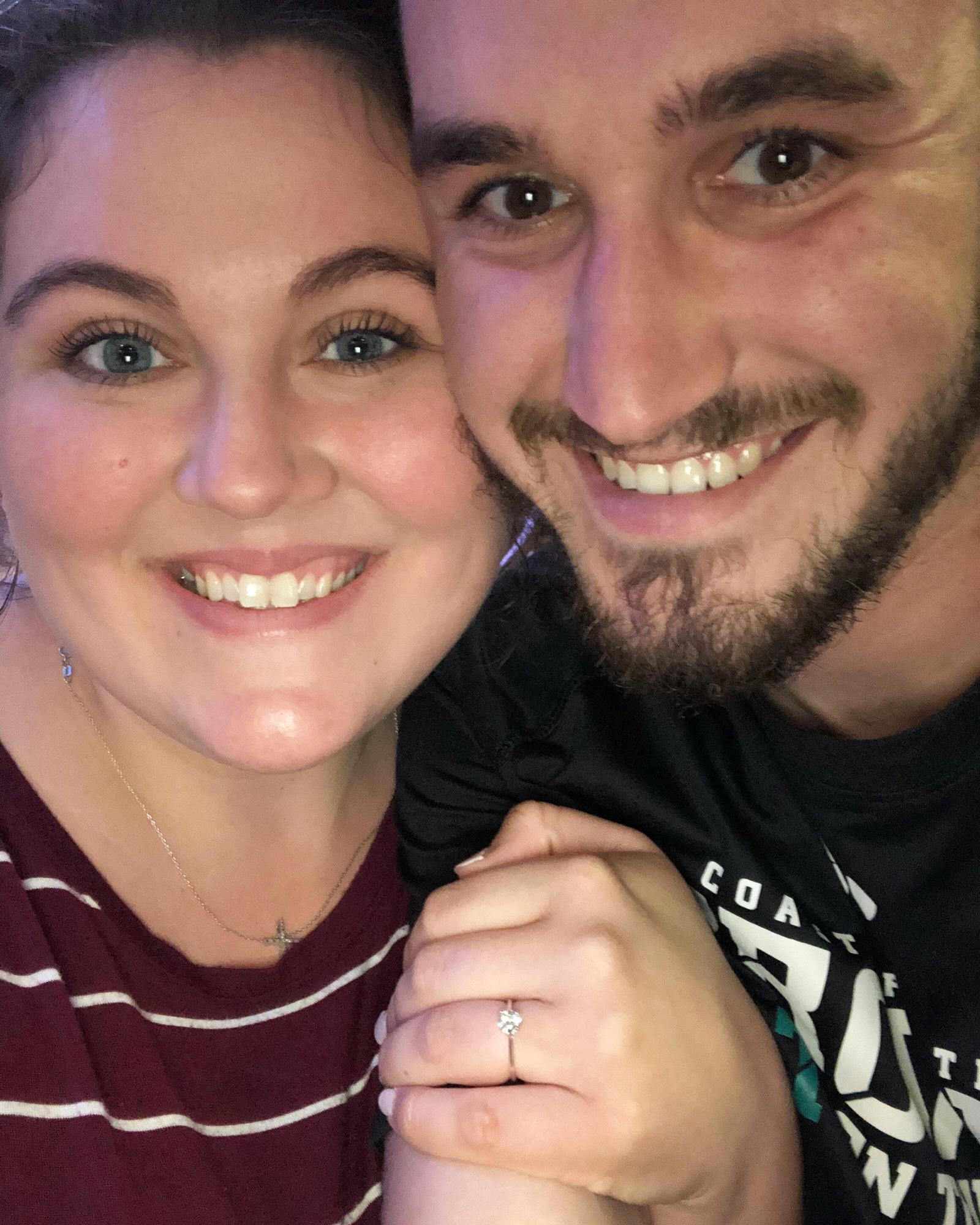 After we got engaged!