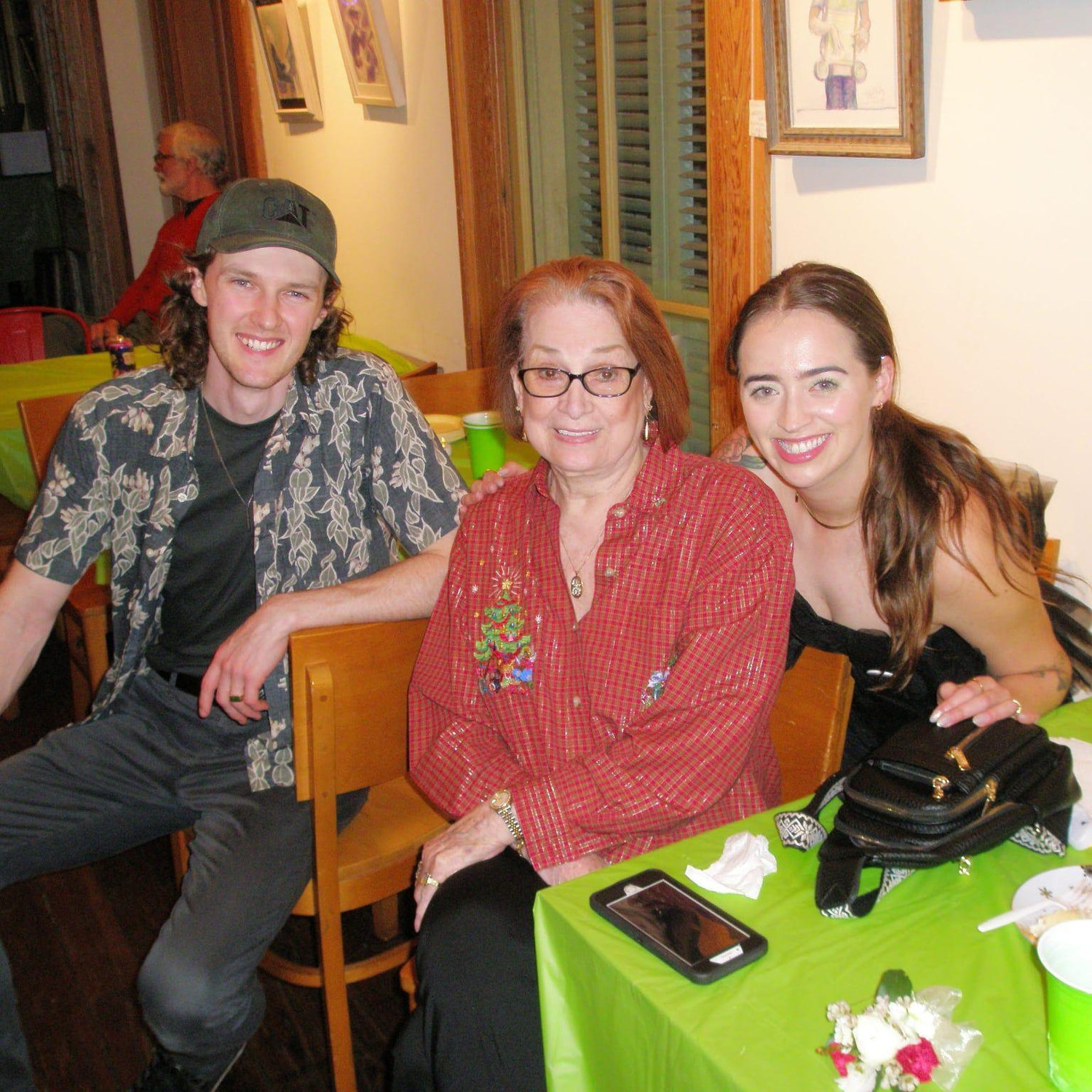 Kyle + Ya'el with Ya'el's Grandma Jerlyn Courtney, December 2025