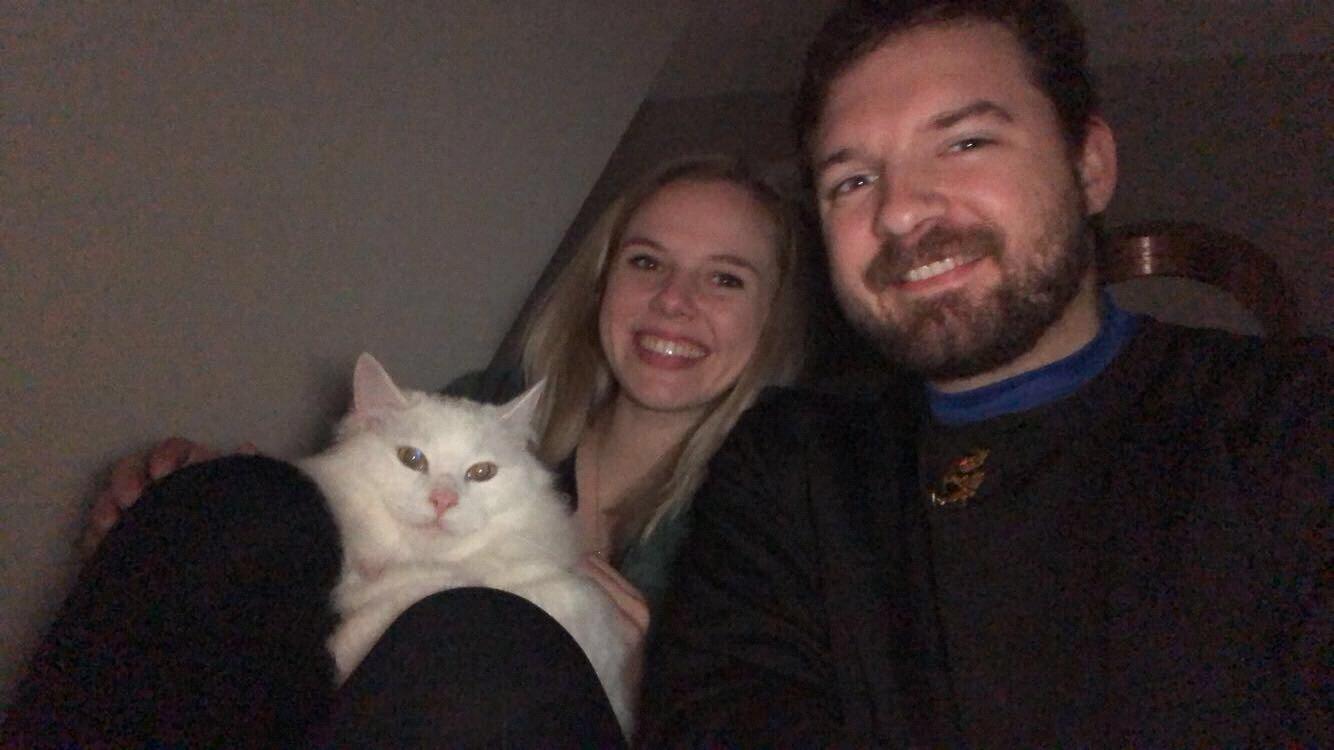 At home with our cat Peeves 2020