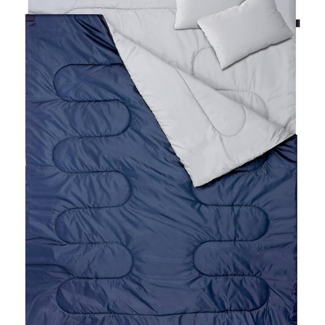 Ohuhu Sleeping Bags for Adults, Double Sleeping Bag with 2 Pillows Queen Size Two Person Sleeping Bag for Camping Hiking Backpacking Waterproof Sleeping Bag for Cold Weather & Warm
