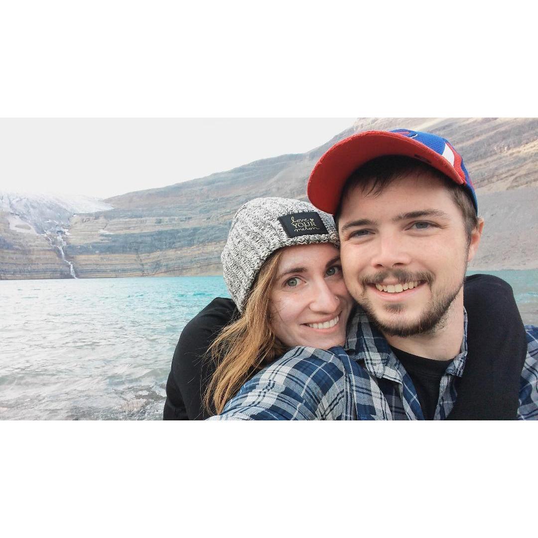 September 2018: Banff National Park. Alex proposed here at Iceberg Lake.