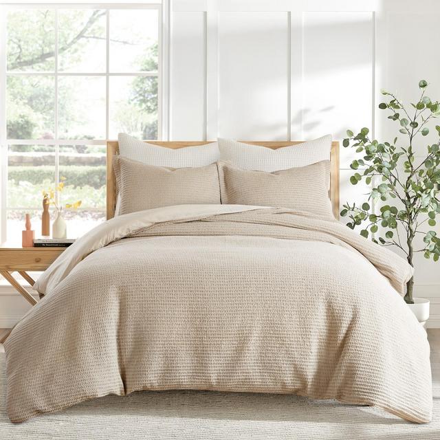 Cloud Waffle Taupe King Duvet Set - Levtex Home