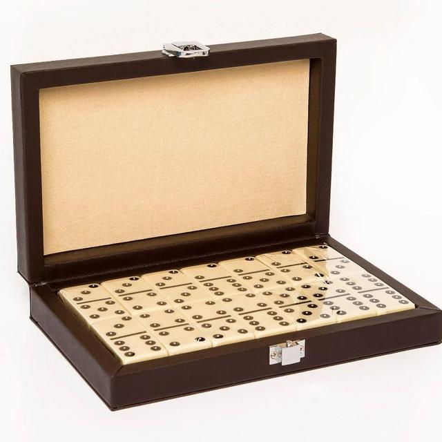 Line 'Em Up Chocolate Brown Domino Set