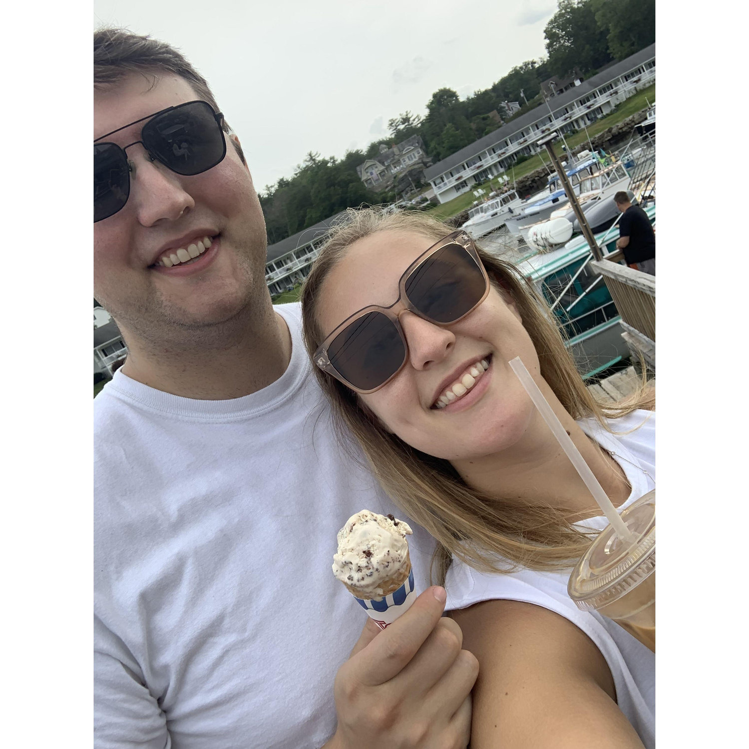 Our favorite things...Ice cream and iced coffee. And each other I guess