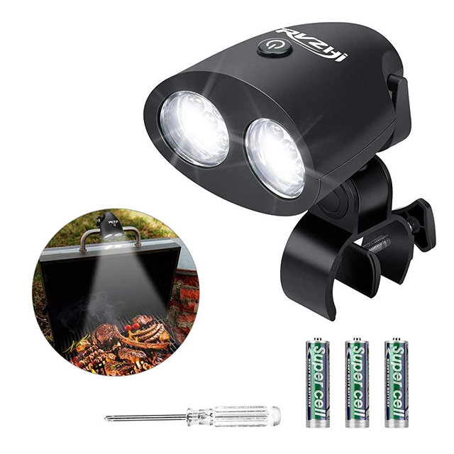 RVZHI Grill Light, Upgraded Waterproof & Heat-Resistant BBQ Light with 10 Super Bright LED Lights, 360° Flexible Rotation Outdoor Grill Lighting for Gas/Charcoal/Electric Grill