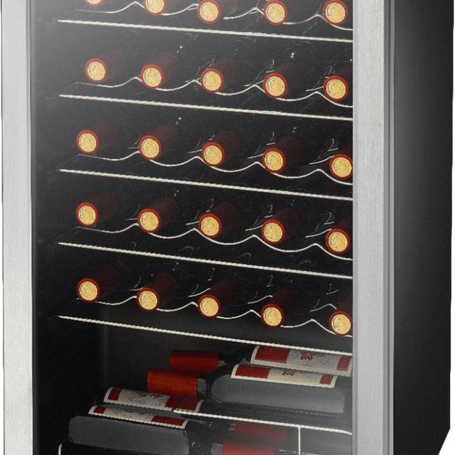 Insignia™ - 29-Bottle Wine Cooler - Stainless steel