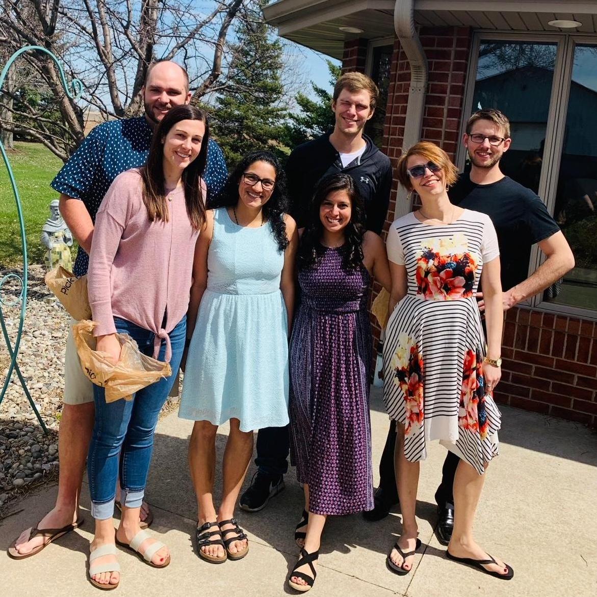 Easter egg hunting with the Huss family