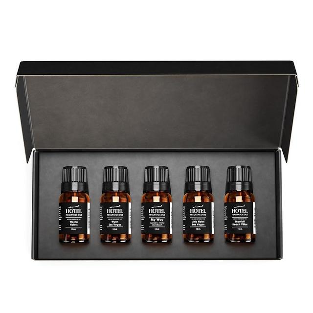 AirScent Hotel Diffuser Oil Gift Set - Inspired by The Most Popular 5-Star Hotel Scents - 10 mL, 0.34 fl oz Fragrance Oil Set - My Way, Westin, Wynn Las Vegas, Aria, Marriott Beach Villas