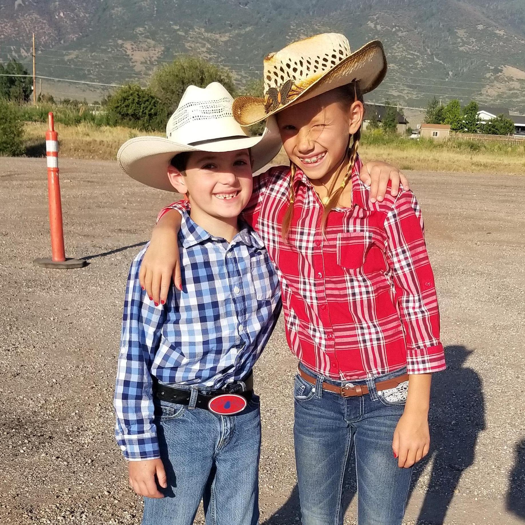 Trinity and Russell at the rodeo - July 2018