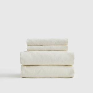 Queen Organic Brushed Cotton Sheet Set - Ivory