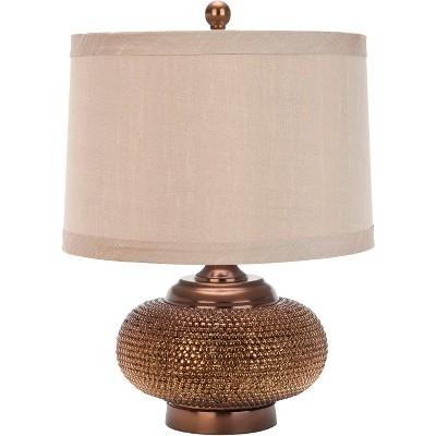 Alexis 19Inch H Bead Table Lamp Copper (Includes Energy Efficient Light Bulb) - Safavieh