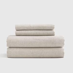 European Linen Sheet Set - Solid: Natural Chambray - Queen