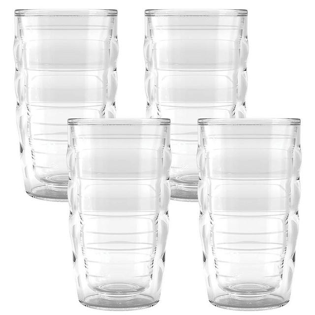 Tervis Clear & Colorful Tabletop 10oz Made in USA Double Walled Insulated Tumbler, 10oz-4pk, Clear