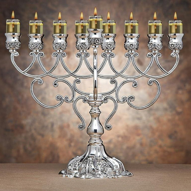 Studio Silversmiths Med Menorah Scroll