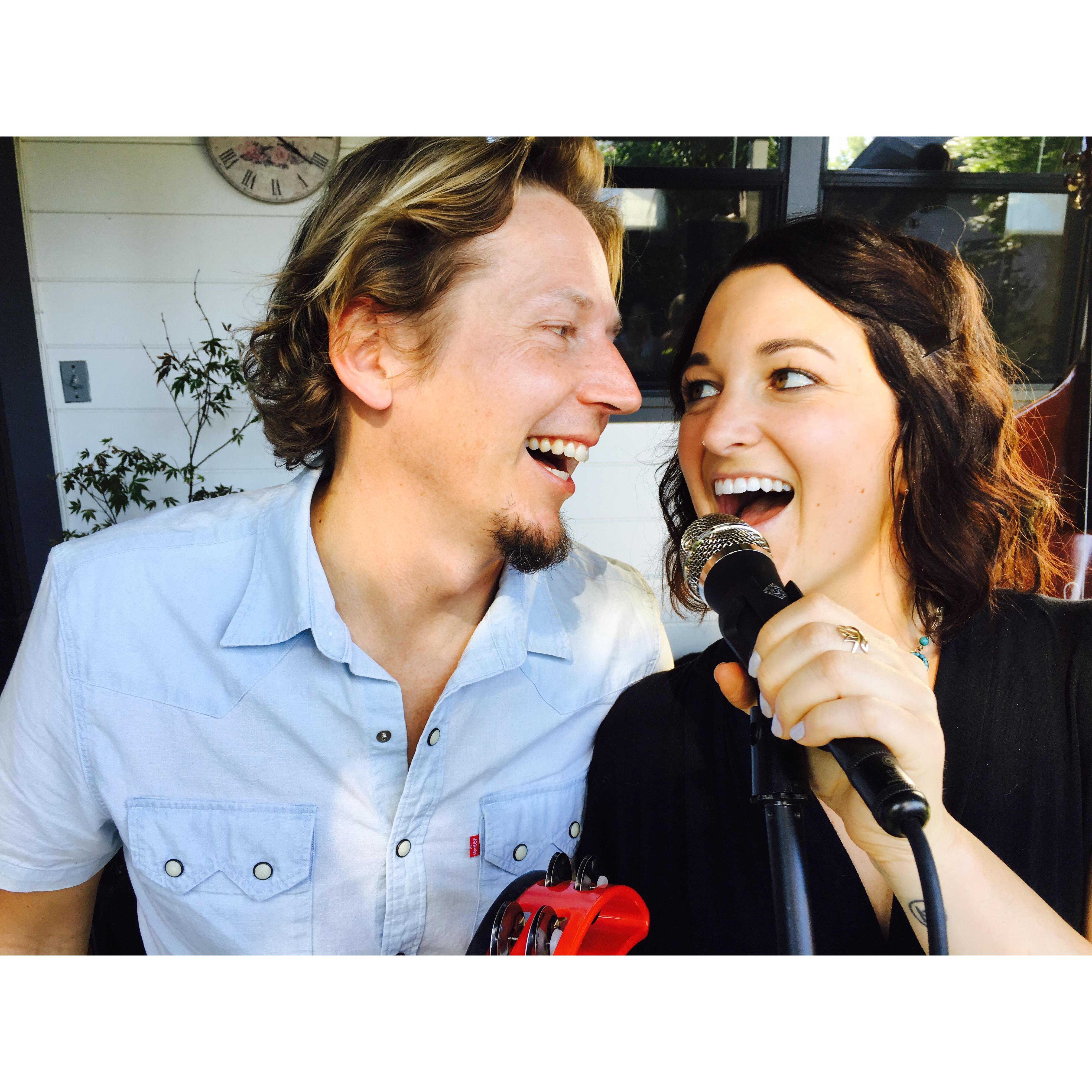Making music together :)