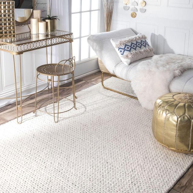 Off White Braided 8' x 10' Area Rug