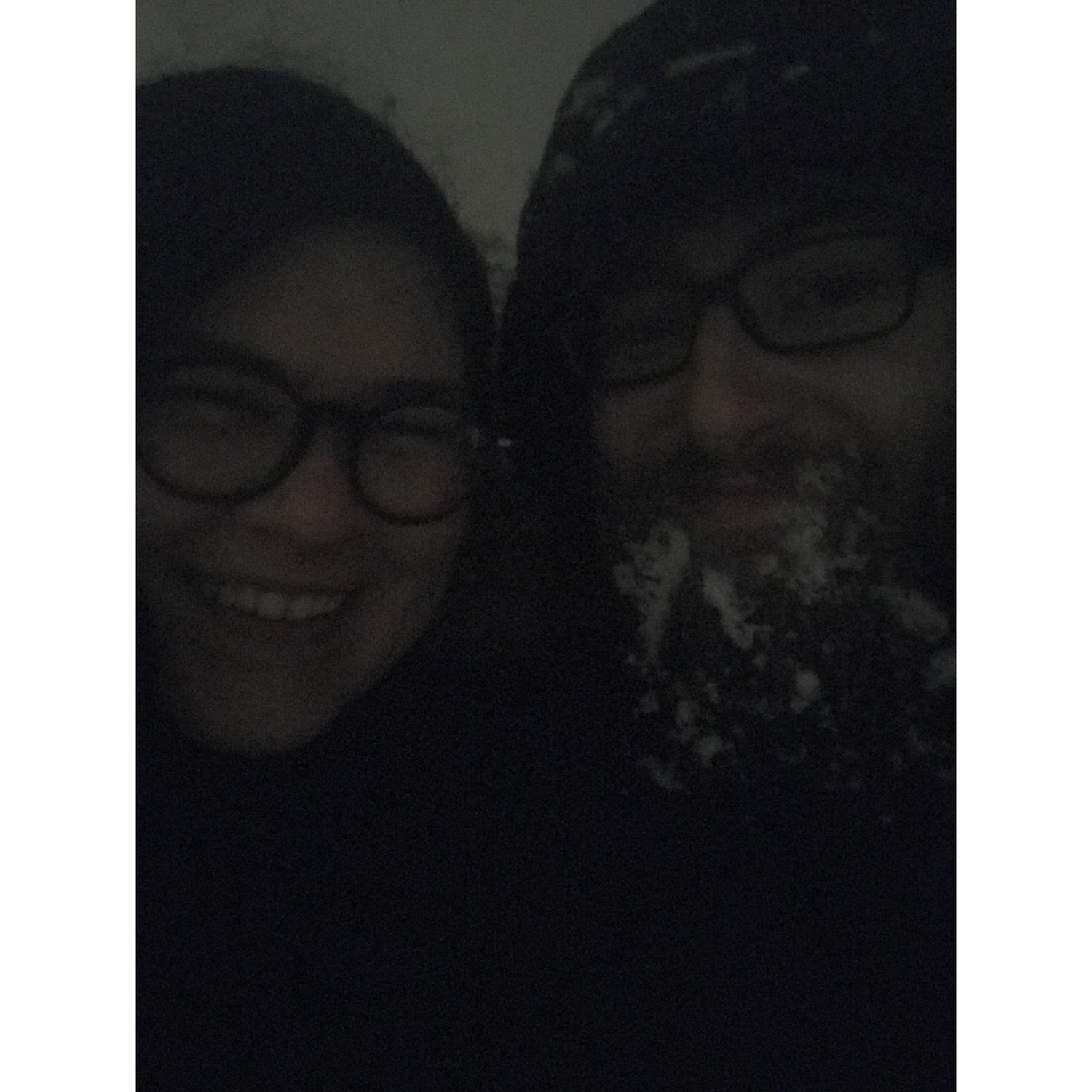 December 2017. Renton, WA. Our first Christmas together was white which felt especially magical to us California kids.