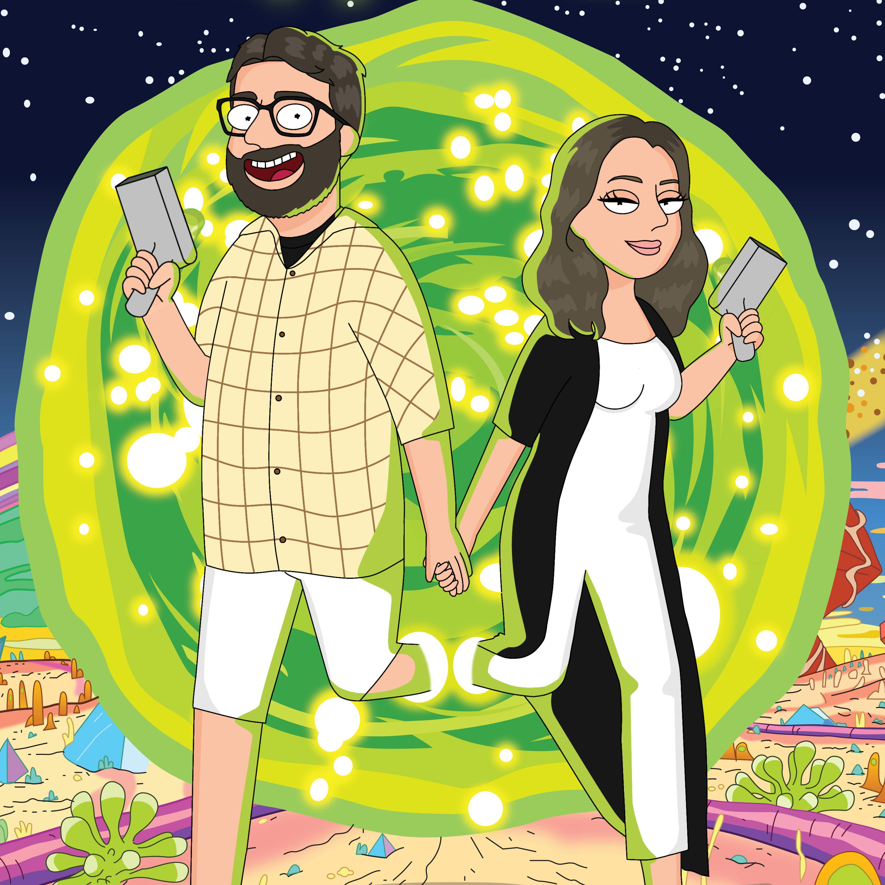 One of our best friends had this made as an engagement gift.  We can't imagine a universe where we aren't together.