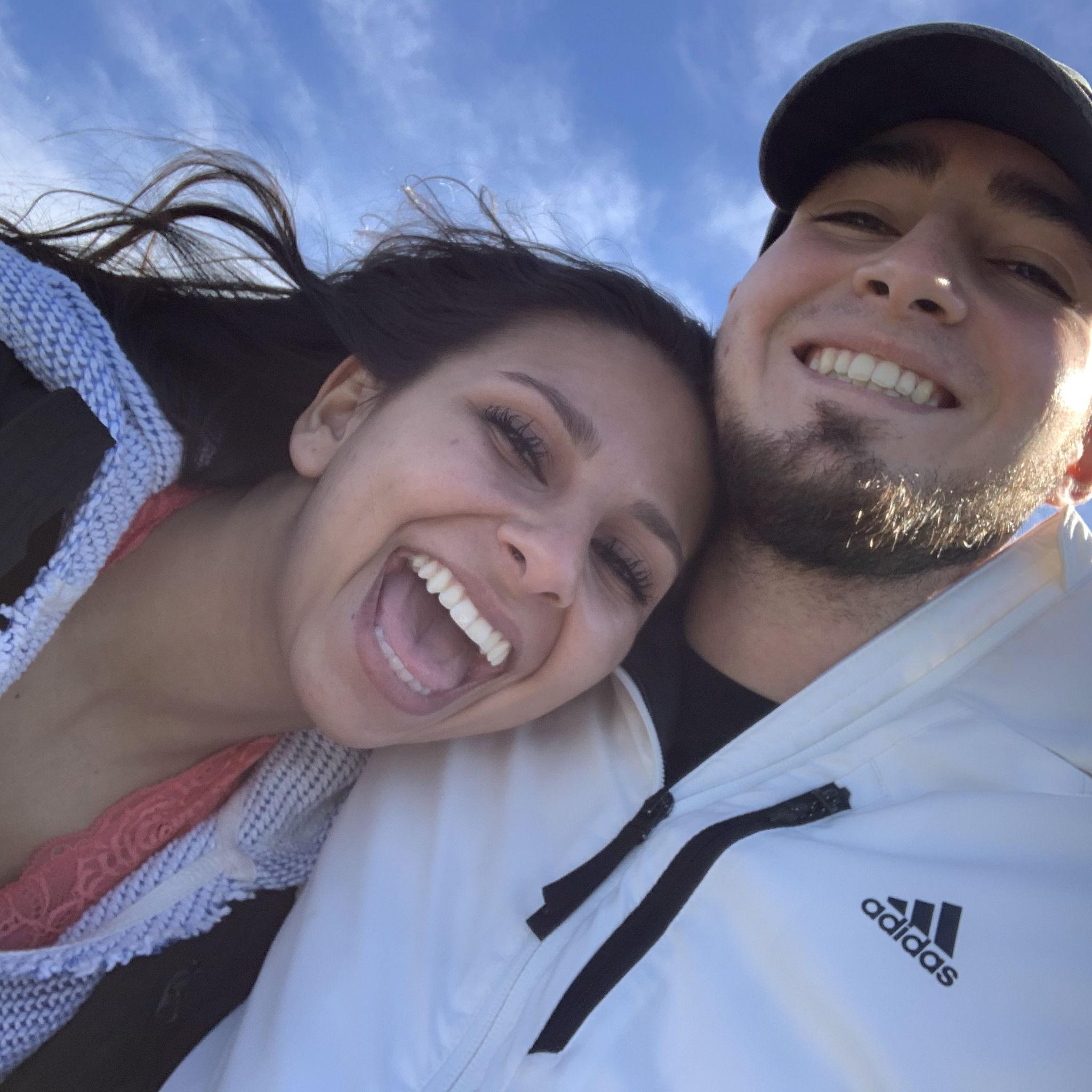 Our first picture together in CO