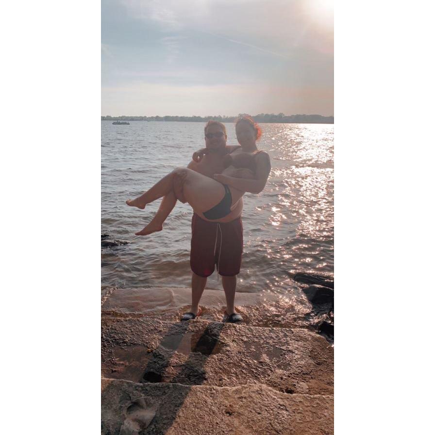 Enjoying the beach (water was cold!!)