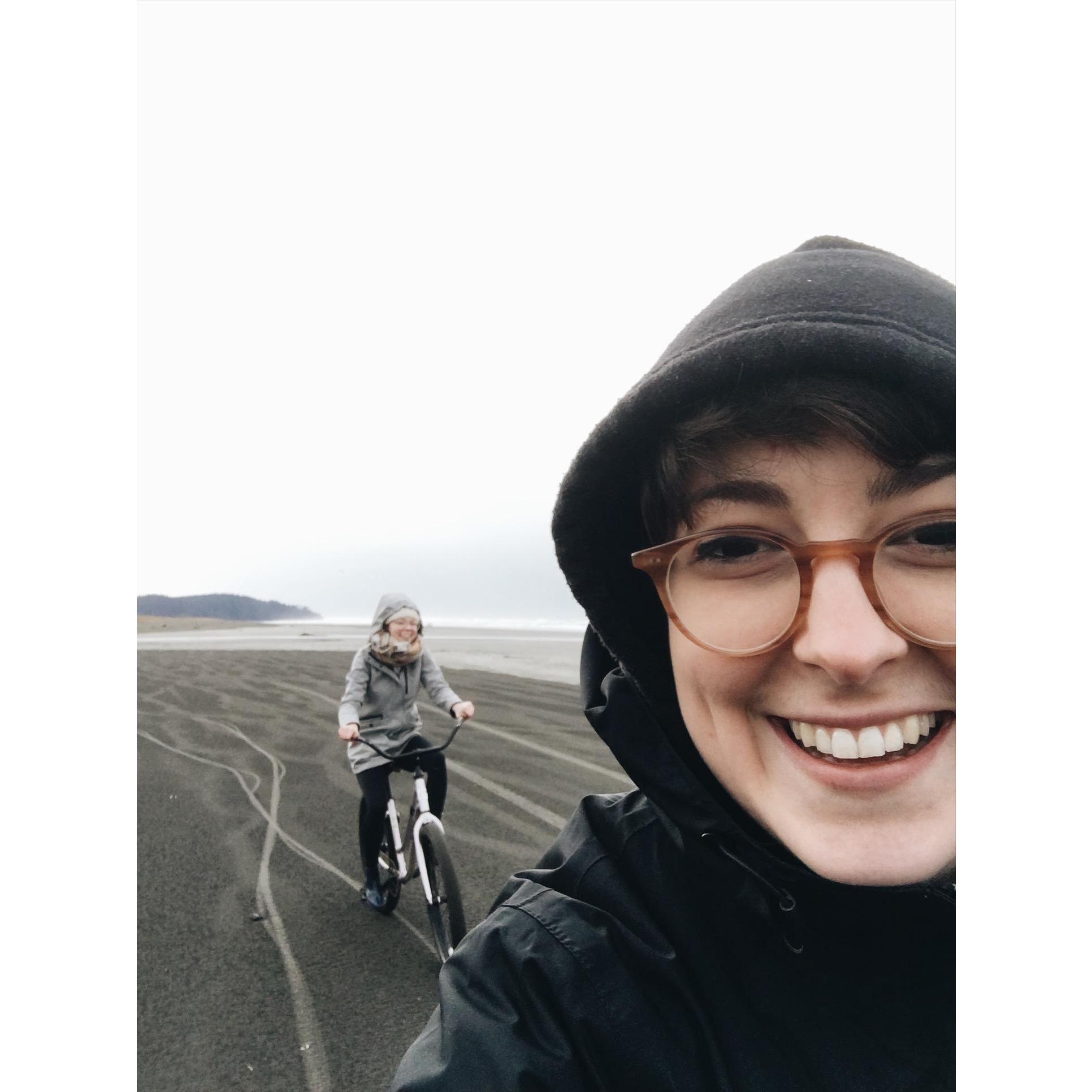 We've taught each other a lot of things over the years, for example... Andrea taught Sam to successfully ride a bike for the fist time in 2017.