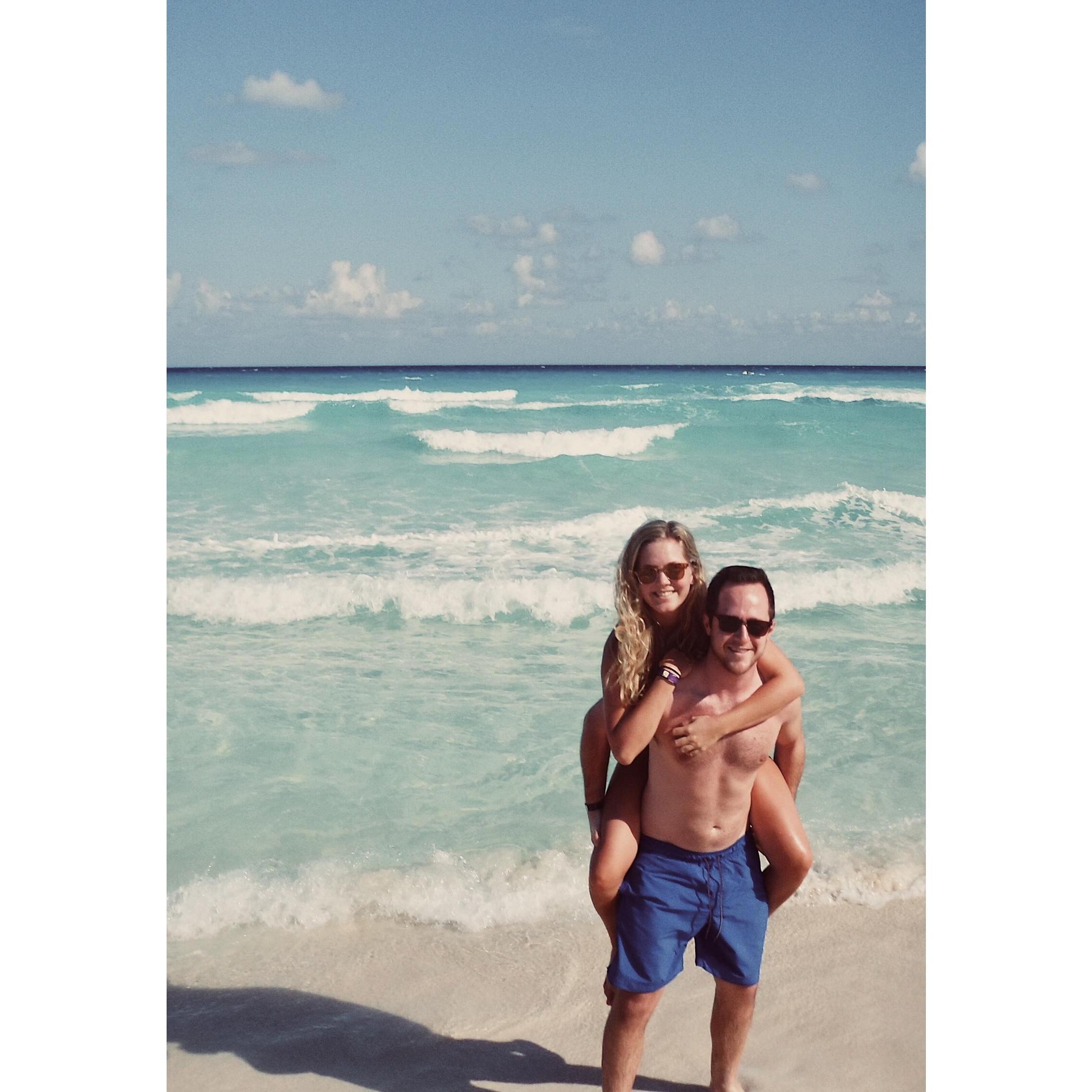Our first vacation together in Cancun, Mexcio!