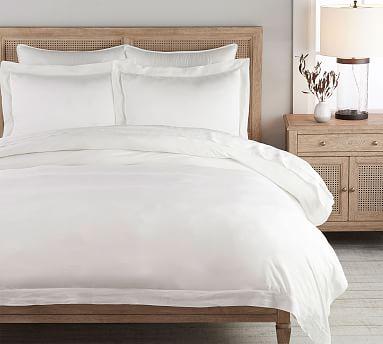 TENCEL™ Wrinkle-Resistant Duvet Cover & Shams - White