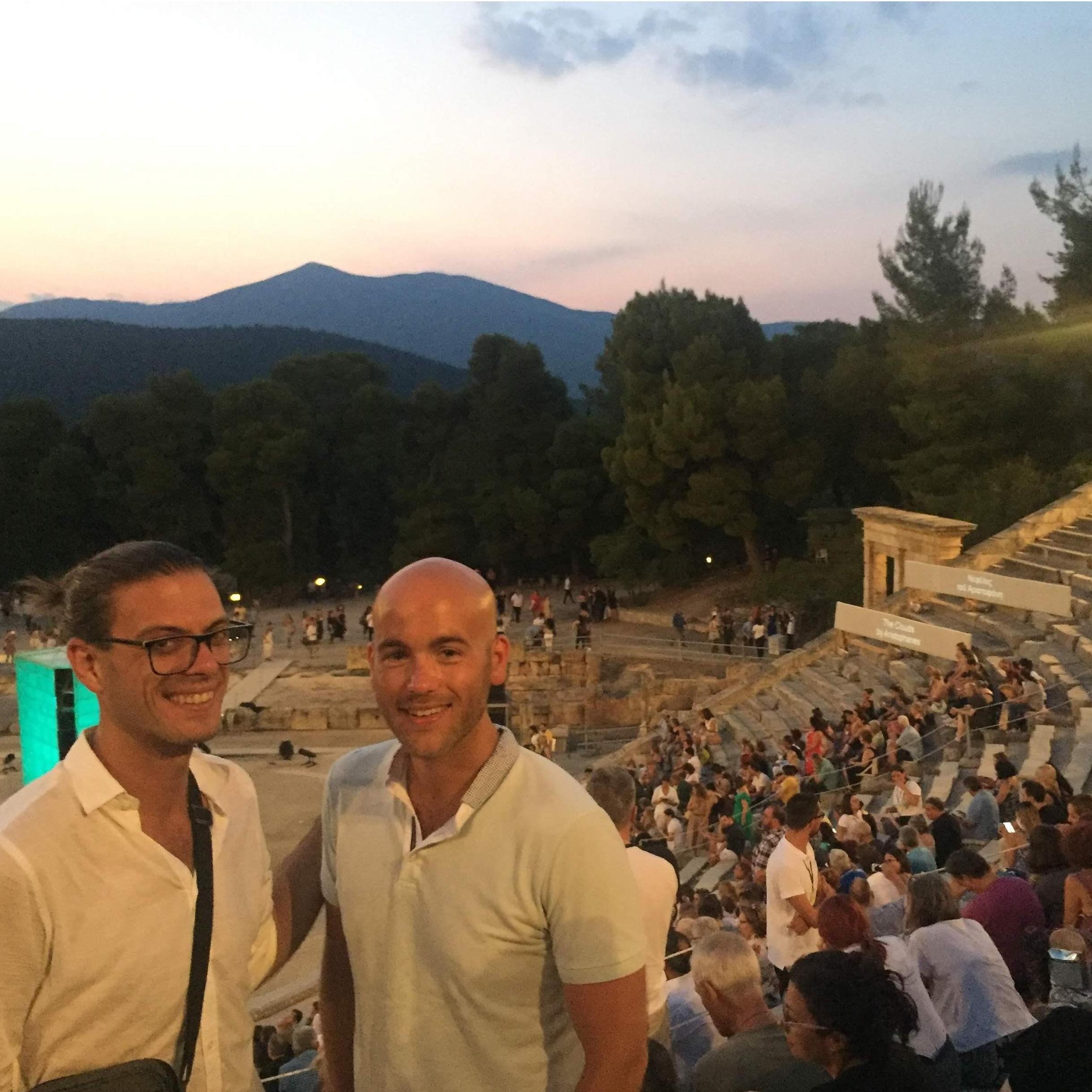 A night at the thatre!

Ancient Theatre at the Asclepieion of Epidaurus, Greece