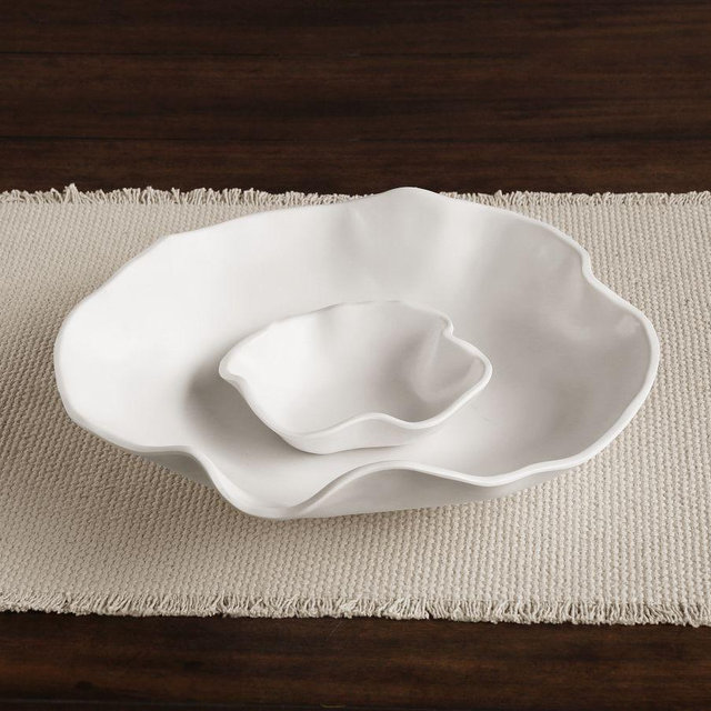 Nube Outdoor Organic Edge Bowl with Dip, 15"x4"
