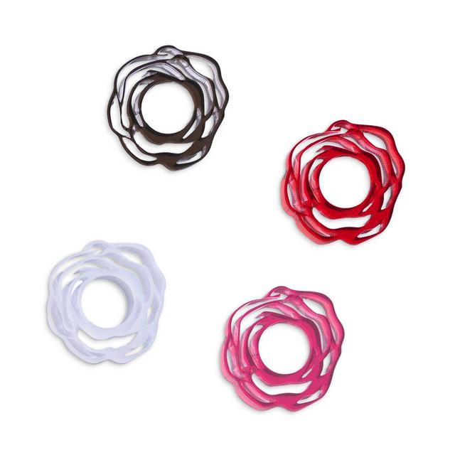 ATELIER SAUCIER Champs de Roses Napkin Rings, Set of 4