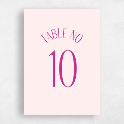 Lightest Blush, Pink Wedding Table Number - Lark