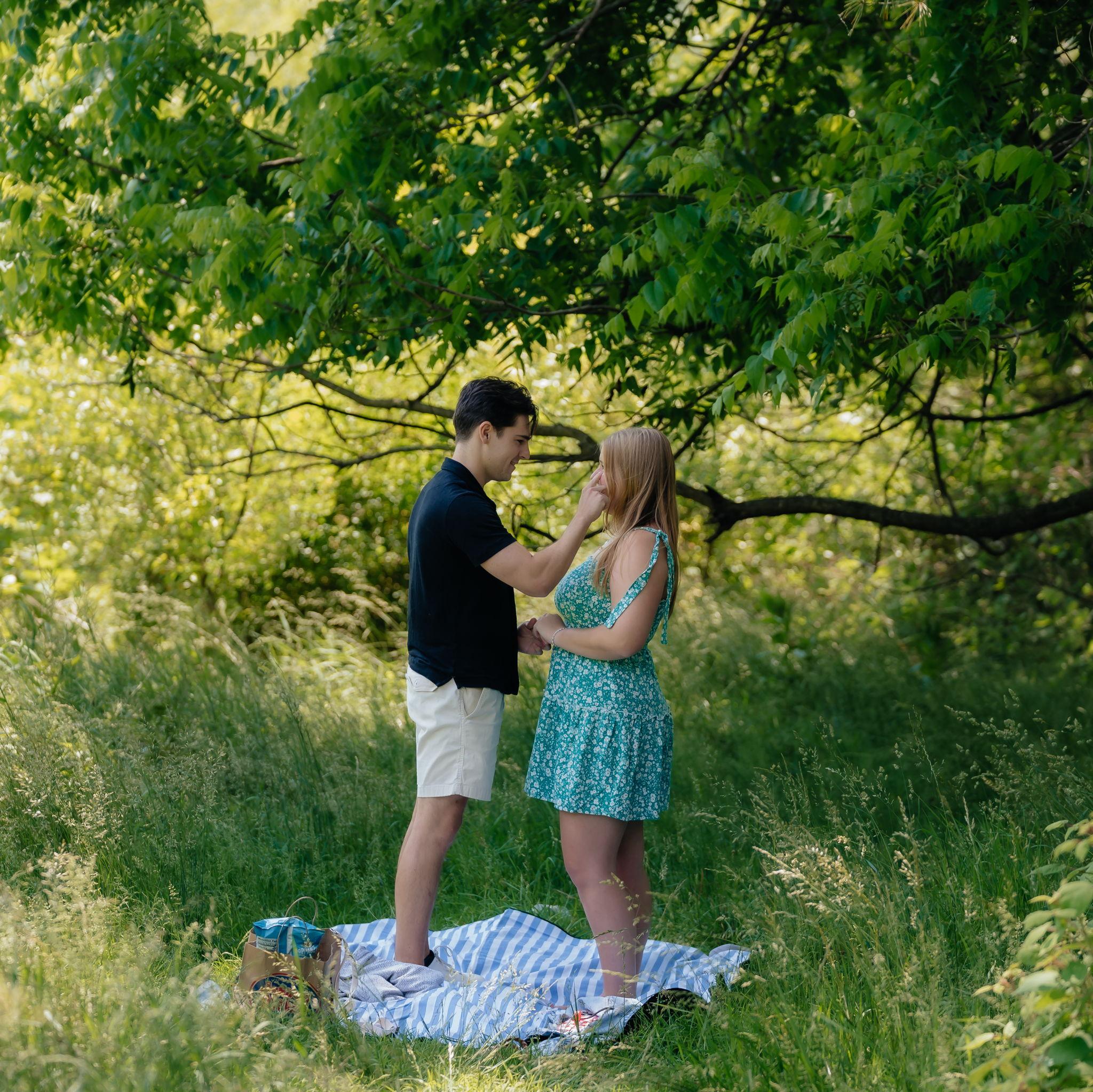 Moments before the proposal!