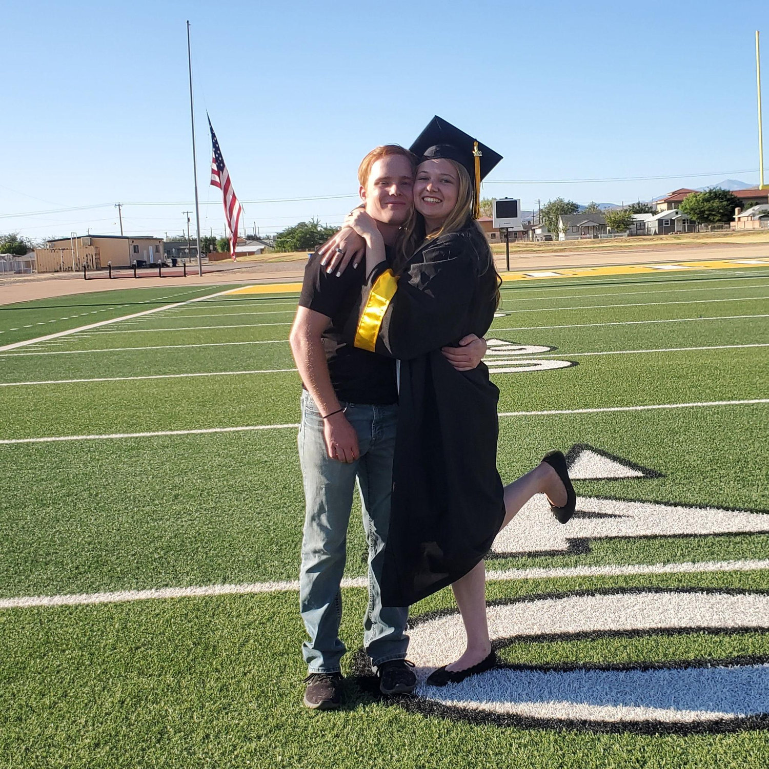 At my high school graduation