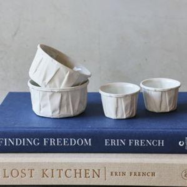 Porcelain 'Paper' Condiment Cups - Medium