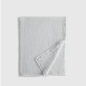 Organic Airy Gauze Throw in Mist