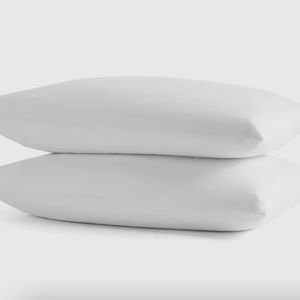 Organic Crisp Percale Pillowcase Set - King, white