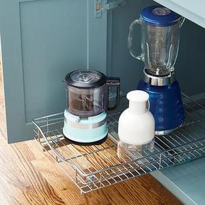 Lynk Chrome Pull-Out Cabinet Drawers