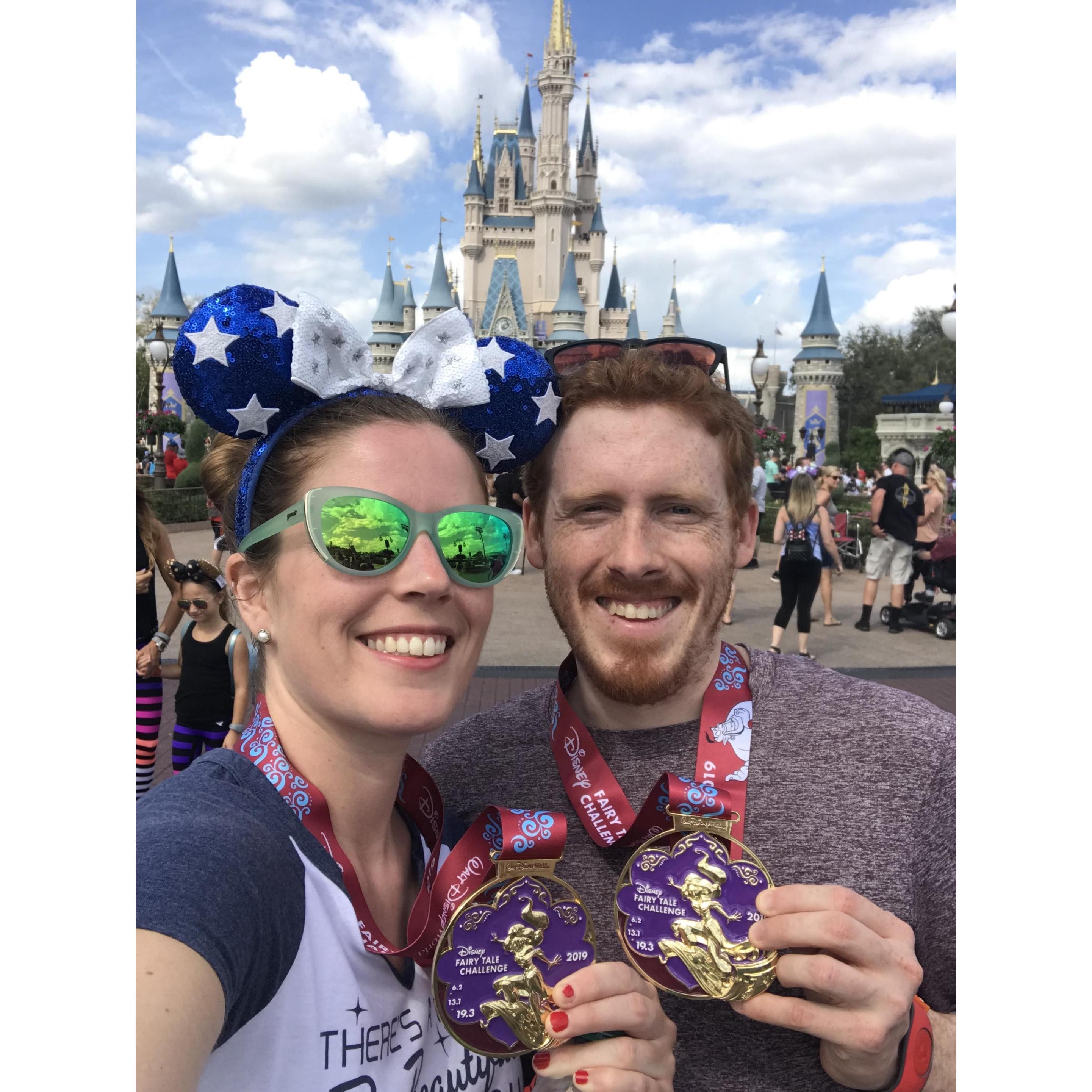 After we ran the Disney Princess Challenge all 19.3 Miles in 2019